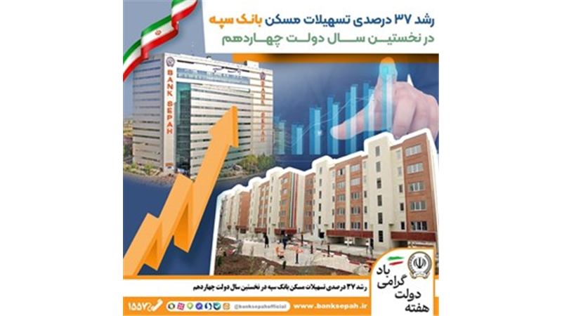 رشد 37 درصدی تسهیلات مسکن بانک سپه در نخستین سال دولت چهاردهم