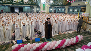 جشن بندگی ۳۰۰۰ نفری دختران روزه اولی در مصلی حرم حضرت عبدالعظیم (ع)
