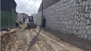 دیواره خطرساز انتهای خیابان فروردین در درکه ایمن سازی شد 