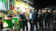جمع آوری و ساماندهی بساط گستران در محور خیابان شهرداری